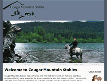 Tablet Screenshot of cougarmountainstables.com